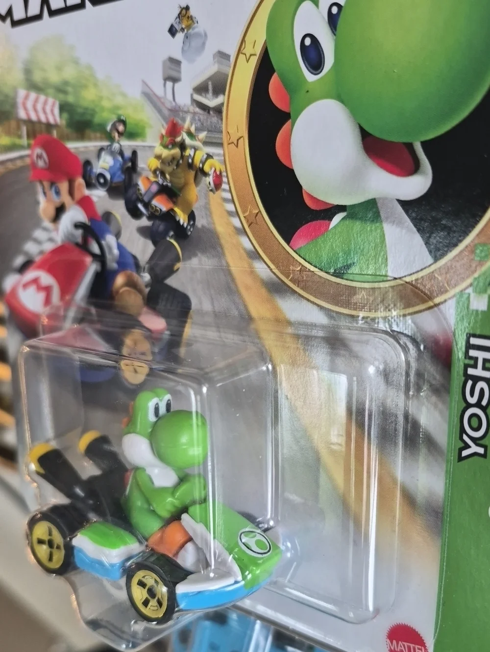 Mariokart × Mariokart Yoshi Standard Kart Car, 1:64, Green.